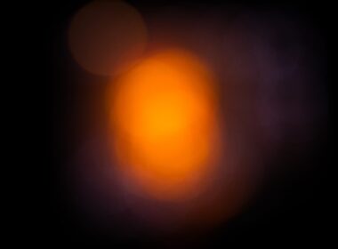 orange and black bokeh lights