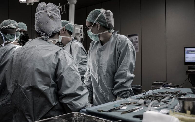medical professionals working