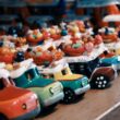 toy cars on wooden surface