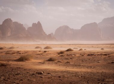 dusty desert valley