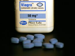 a white container with a label on it