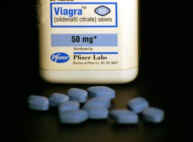 a white container with a label on it