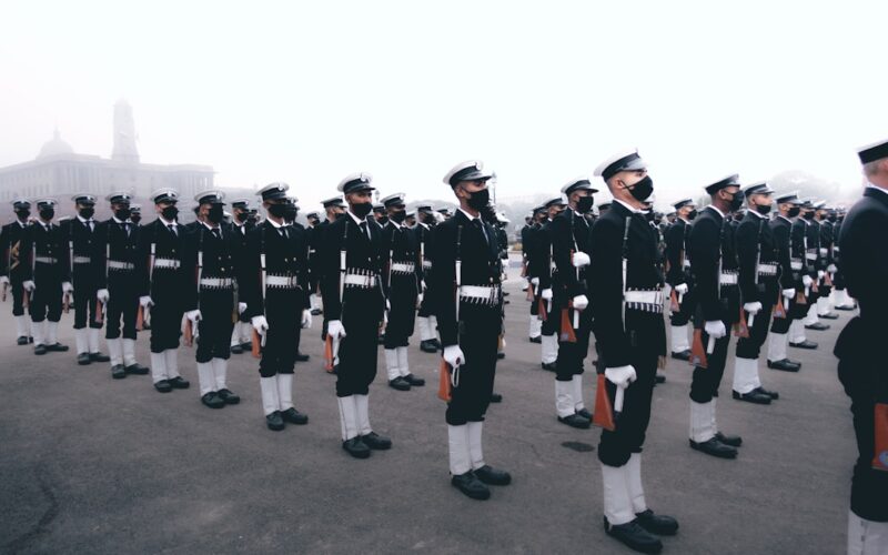 a group of people in military uniforms