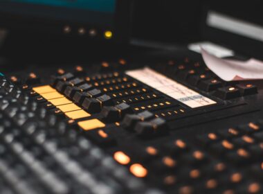 black and yellow computer keyboard