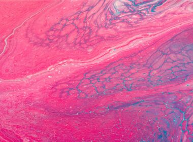 red and blue abstract painting