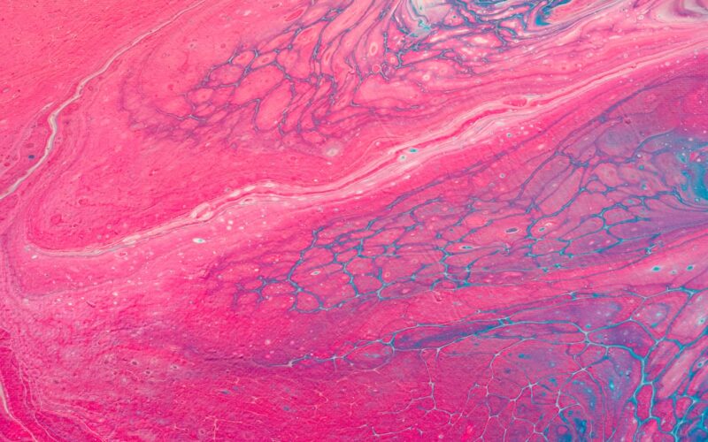 red and blue abstract painting