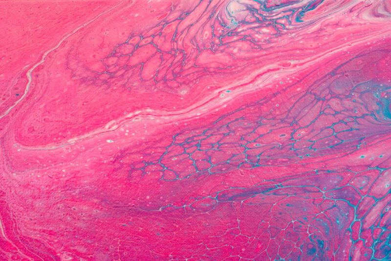 red and blue abstract painting