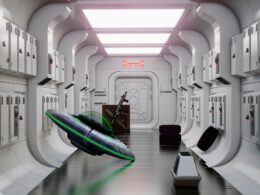 a room with a bunch of lockers in it