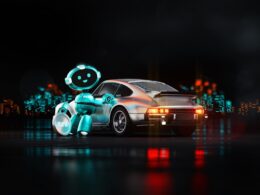 a car with lights on it