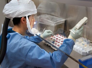 person inside laboratory