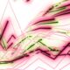 Abstract lines and graphs with pink and green glow