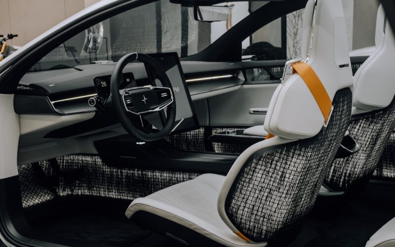 white and black steering wheel