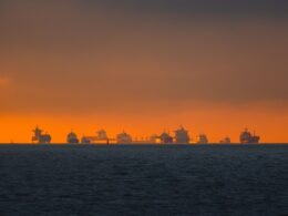 silhouette of city skyline during sunset