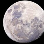 A close-up view of the moon.