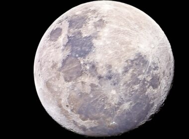 A close-up view of the moon.