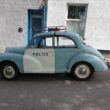 an old blue car