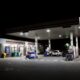 A 7-eleven gas station at night