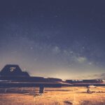 black U.S. Air Force jet plane parked on ground