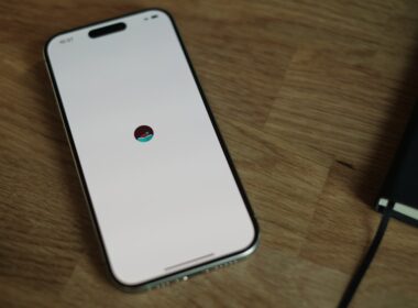 A close up of a cell phone on a table