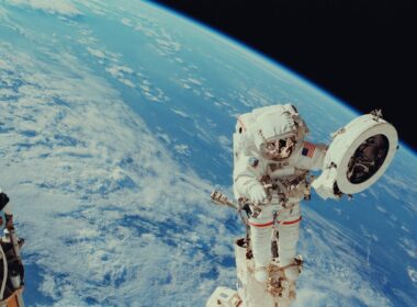 NASA astronaut performs extravehicular activity