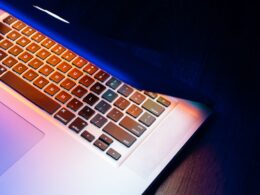 silver MacBook