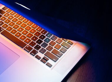 silver MacBook