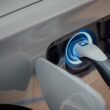 electric vehicle charger plugged into car