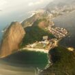 Rio de janeiro's iconic sugarloaf mountain and coastline from above