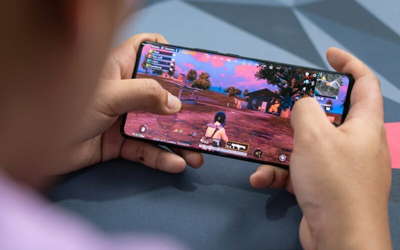 a person holding a phone