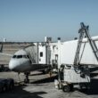 a plane is being loaded with luggage