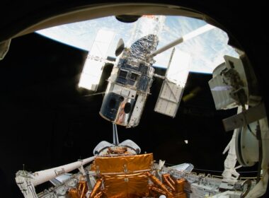 a view of a space station from inside a space station